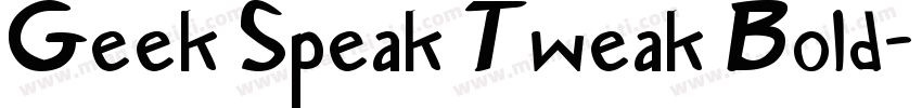 Geek Speak Tweak Bold字体转换